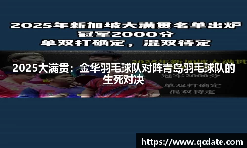 2025大满贯：金华羽毛球队对阵青岛羽毛球队的生死对决