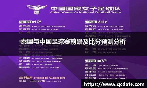 泰国与中国足球赛前瞻及比分预测分析